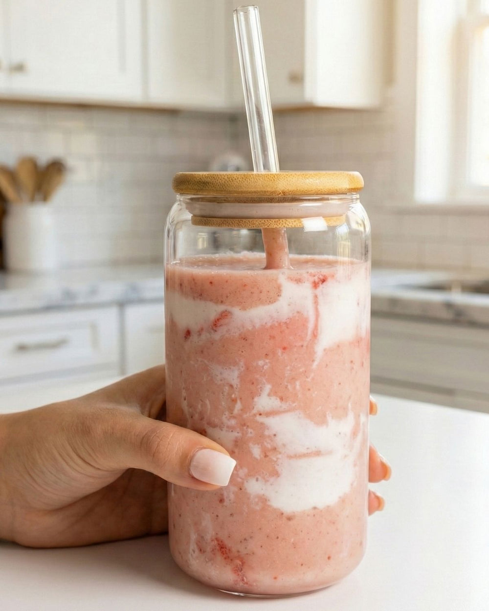 Strawberry Glow Skincare Smoothie
