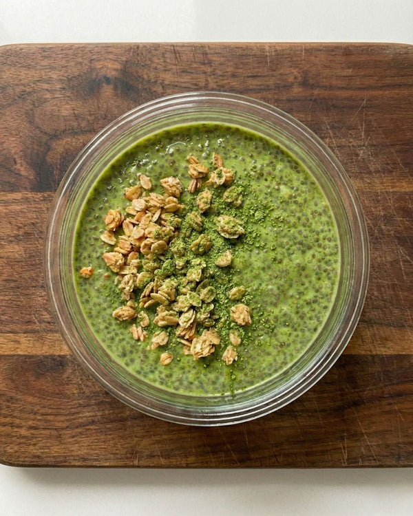 Vanilla Matcha Chia Seed Pudding